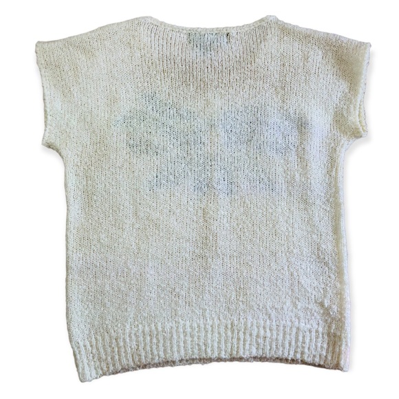Vintage Cap Sleeve Embroidered Sweater - Picture 2 of 3